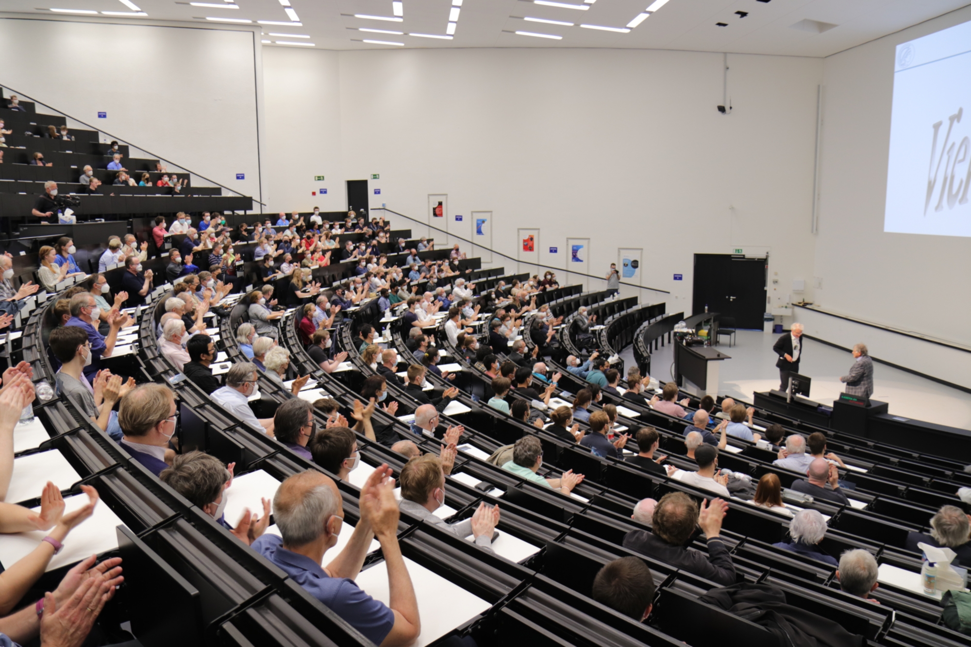 von Klitzing im Hörsaal mit Publikum
