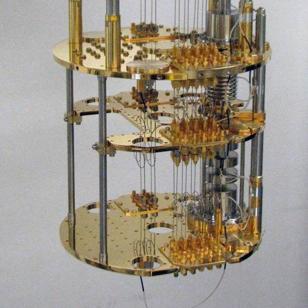 Detail of dilution refrigerator insert